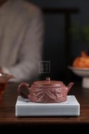 《雙龍石鼓》宜興工藝美術師手工紫砂壺創(chuàng)新壺全手工段泥泡茶壺
