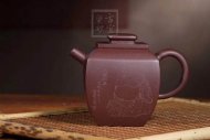 《四方巨輪》宜興名家紫砂壺工藝美術師手工紫泥巨輪泡茶壺茶具家用套裝