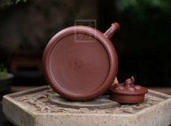 《海棠》宜興純手工紅皮龍茶壺紫砂茶具