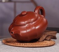 《菱意》宜興紫砂壺高級工藝美術師手工貴妃紅朱泥大彬六方