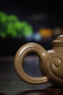 《仿古如意》宜興紫砂壺茶壺仿古如意茶具全手工頂級蟹殼青