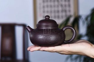 《容天》宜興純手工紫砂壺容天全手工花器80目紫泥泡茶壺 《容天》宜興純手工紫砂壺容天全手工花器80目紫泥泡茶壺