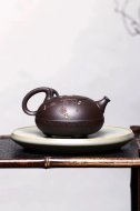 《茗香石瓢》宜興紫泥料紫砂壺工藝美術師手工收藏茶壺茶具