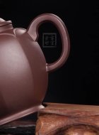 《靜荷》宜興紫砂壺高級工藝美術師手工紫茄泥茶具茶壺