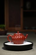 《菱韻花香》宜興紫砂壺手工工藝美術師大紅袍壺茶壺菱花茶具