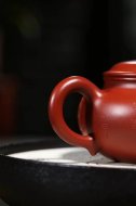 《泥繪仿古》宜興紫砂壺工藝美術師手工大紅袍仿古茶壺具