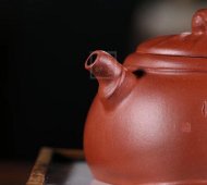 《空山幽竹》紫砂壺宜興工藝美術師手工紅皮龍茶壺茶具