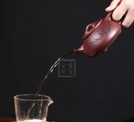 《景舟石瓢》宜興紫砂壺實(shí)力派名家手工紫泥石瓢茶壺茶具