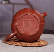 《菱意》宜興紫砂壺高級工藝美術師手工貴妃紅朱泥大彬六方