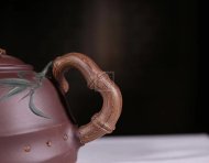 《君子竹》宜興紫砂壺工藝美術(shù)師手工紫泥泡茶壺茶具