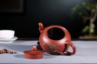 《添香》宜興名家楊軍保工藝美術師手工一粒珠紫砂壺茶壺大紅袍
