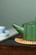 《龍把葵菱》宜興紫砂壺壺老師珍稀民國綠助理工藝美術師手工茶壺