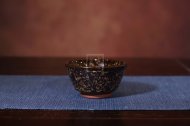 《全手工天目釉窯變烏金品茗杯》宜興紫砂壺手工紫砂泡茶壺具